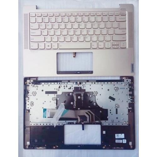 YUEBEISEHNG 96%New for Lenovo YOGA S740-14 palmrest US keyboard Upper cover Upper case,Golden