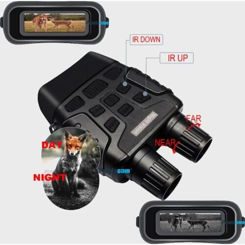 NV 3180 Goggles Night Vision Binoculars Recorder Hunting 4X Zoom 980 ft/300m Infrared Scope Video Camera Support for 32G TF card