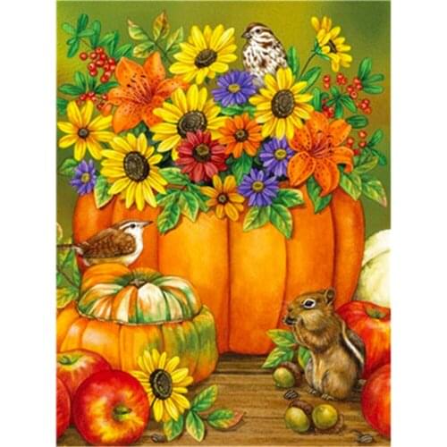 Sunflowers Flower Printed Fabric 11CT Cross Stitch DIY Embroidery Complete Kit DMC Threads Needlework Hobby Handmade Decor