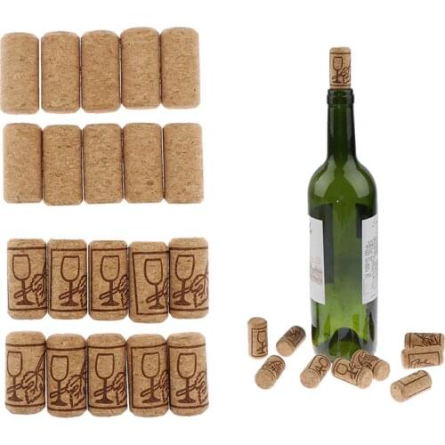 10Pcs/set Wine Stoppers Straight Wood Corks Bottle Plug Bar Tools Kitchen Accessories Gadgets