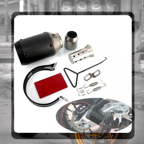 Universal 51 mm Motorcycle Carbon Fiber Muffler Exhaust Pipe System For HONDA CB400 CB600 CB1000R CBR600RR CBR1000RR