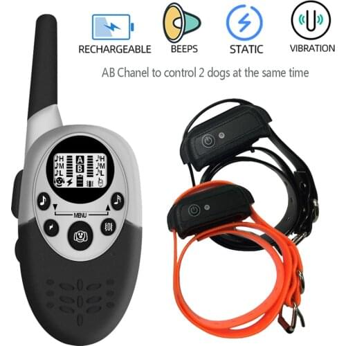 Waterproof Dog Shock Collar 1000m Remote Control Dog Trainer Anti Barking Tool Pet Beep Vibrate Shock Electric Training Collar