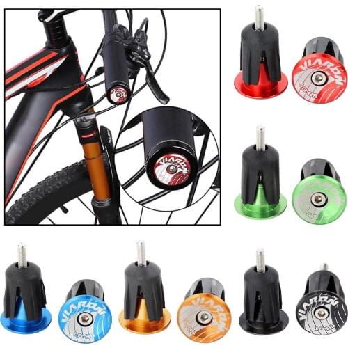 2pcs Mountain Bike Bar End Plugs Road Handlebar Grips Caps End Plug Locking Caps Expanding Gear Cycling Access for MTB Road Bike