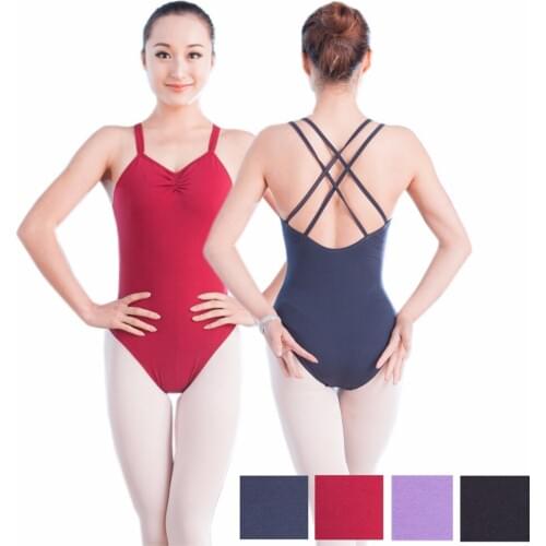 FLTOTURE Black Adult Dance Leotard For Women Burgundry Lilac Camisole Leotard For Sale Girl Bodysuit 0100385 Gymnastic Costumes