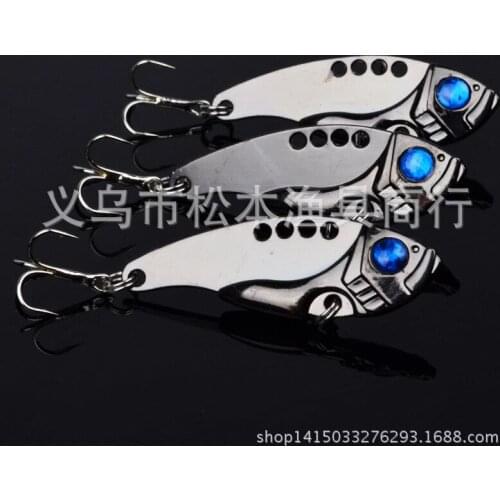 100pcs/lot 0.39OZ 11g classic bait lures VIB metal bait lures bait hooks 6 # DW-1281