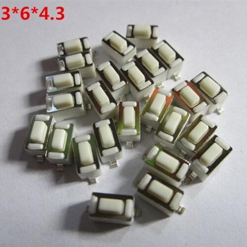 1000pcs/lot for 3*6*4.3 Microswitch Tactile Push Button Switch Car Key Switch Button M139