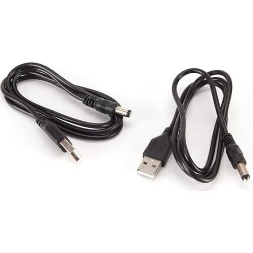 2PCS/lot 5.5 * 2.1mm Power Cord USB To DC5.5 DC Cable Copper Charging Line Portable USB To DC Line Cables