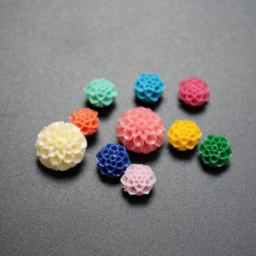 20 pieces/lot) 10/12 15MM Chrysanthemum flower Artificial coral Beads Multi-color for Jewelry making DIY accessoires