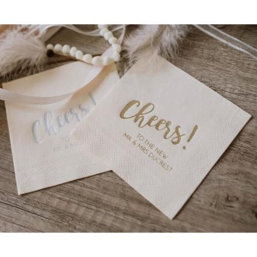 50pcs personalized napkins engagement, Custom Napkins, Wedding Napkins, Monogramed Napkins,Personalize cocktail Napkins