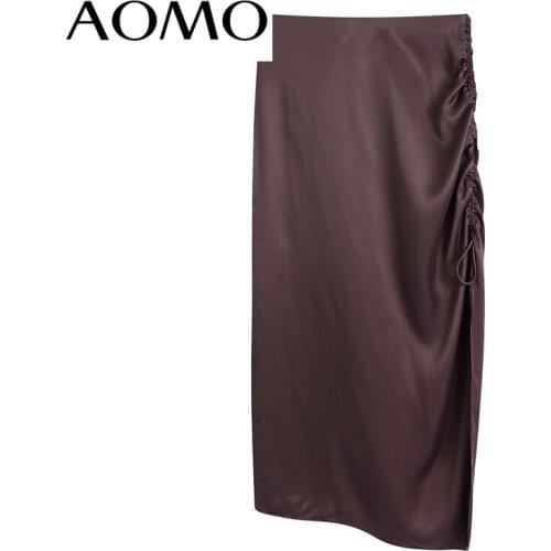 Женские юбки с высокой талией AOMO China At AliExpress