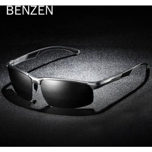 BENZEN Polarized Men Sunglasses Quality Al-Mg Alloy Frame Sun Glasses For Male UV 400 Driving Glasses Goggles 9531