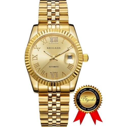 BRIGADA Mens Gold Watch