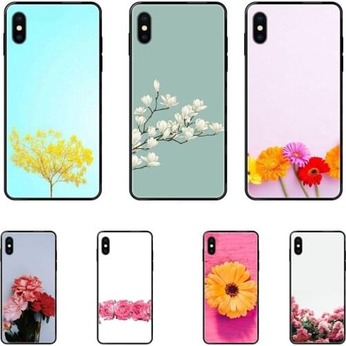 Beautiful Flower Lace TPU Black Soft Phone Cover Case Awesome For Xiaomi Redmi Note 4 5 5A 6 7 8 8T 9 9S Pro Max