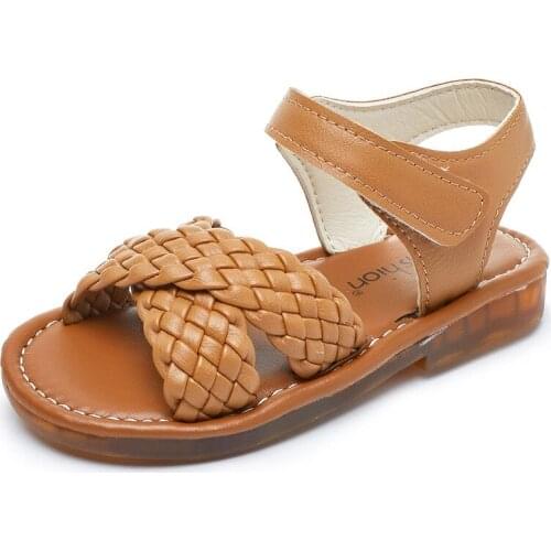 Kids Shoes for Girl Sandals Summer Baby Girl Shoes Flat Heel Weave Girls Princess Shoes Baby Beach Sandals SM148