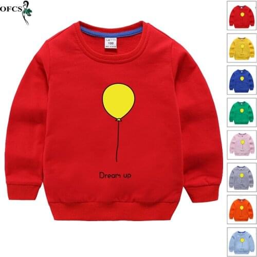 Childrens Hoodies Sweatshirts Girl Kids Spring Tshirt Cotton Pullover Tops For Baby Boys Autumn 10 Color Teenager Clothes 2-12Y