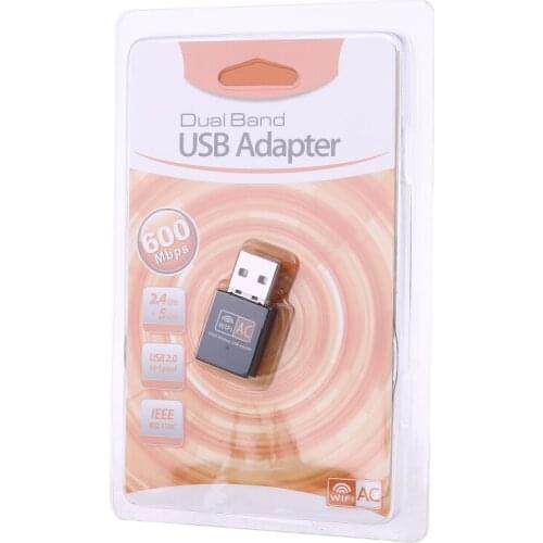 600M 2.4G 5G AC AU Dual Band USB Wireless Card WiFi USB Adapter for Laptop 1XCB