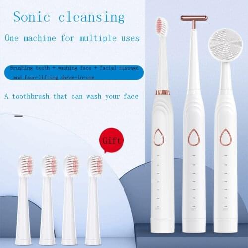 Oveliness Electric Toothbrush Ultrasonic Sonic USB Rechargeable Face Adult Electronic Washable Whitening Relax Teeth Brush