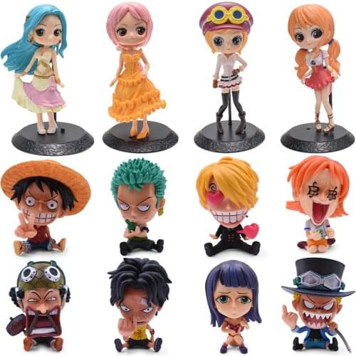 Q Version One Piece Figure Boa Hancock Nami Robin Reiju Big Eyes PVC Action Figurine Collectible Model Decoration Dolls Toy Gift