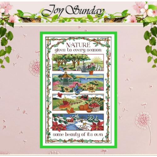 Rich Garden Counted Cross Stitch 11CT Printed 14CT Cotton Cross Stitch Sets landscape Cross-stitch Kits Embroidery Needlework