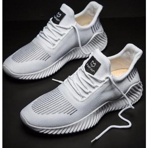 Mens Casual Sneakers Breathable White Trendy Sneakers Men Casual Walking Footwear Man Tennis Shoe Zapatillas Hombre H425