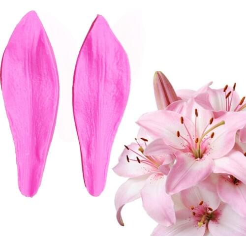 Lily Leaves Petals Fondant Silicone Mould for Cake Decorations Baking Tool Flowers Chocolate Jelly ToolsT1065