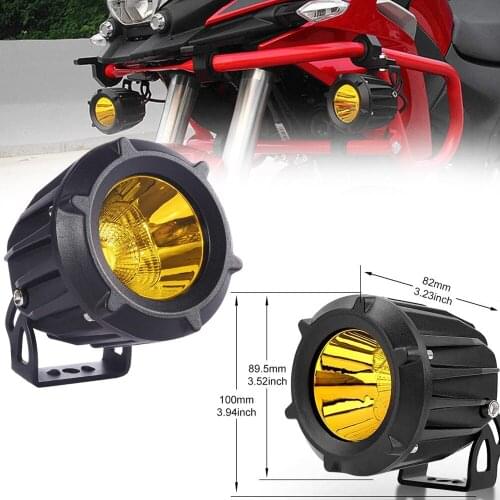 Motorcycles Round LED Auxiliary Lights Fog Lamps 12V DC for BA20D H4 T19 Moto ATV SUV Tractor Yacht Truck Bike