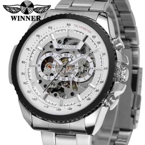 New Luxury Skeleton Winner Automatic Watch For Men Montre Homme Stainless Steel Bracelet Reloj Hombre Pagani Design Watchs