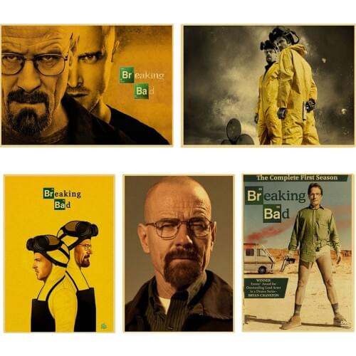 Wall stickers home decor Wall poster Breaking Bad vintage poster retro Walter White posters american TV series
