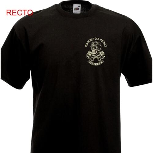 2019 New Fashion Men T-Shirts Short Sleeve Print Tee Shirts Chopper T-Shirt For Men Ls650 Biker Black Funny Tee Shirts