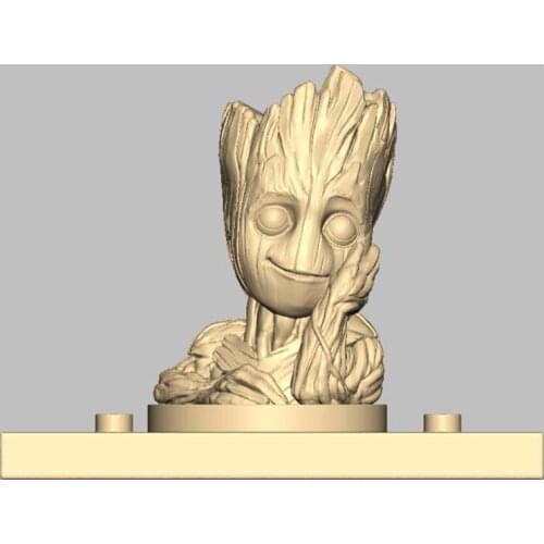 New Diy Silicone Shiny Resin Cartoon Character Funny Tree Man Straw Toppers Molds