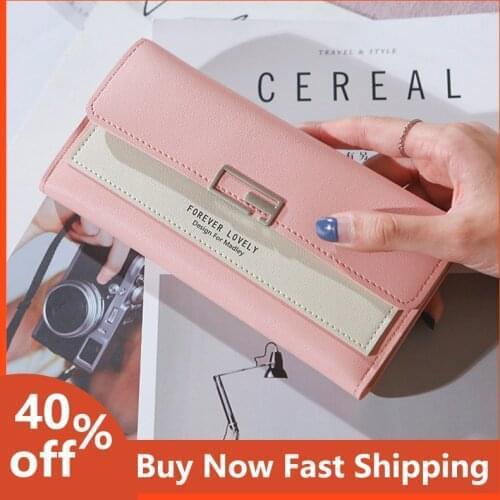 New Women Luxury brand long wallet cell phone bag female leather Coin Purse Bank Card Holder Womens Clutch bag