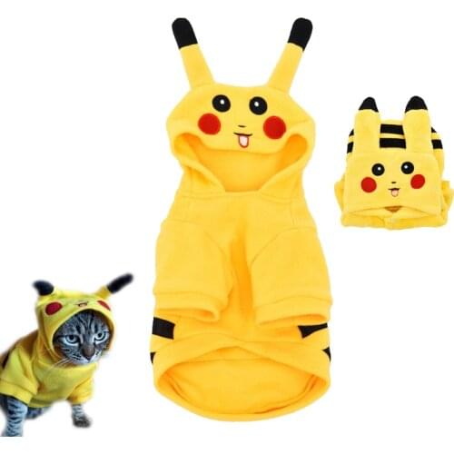 Cute Cosplay Cat Costume Pet Dog Clothes for Puppy Cartoon Kitten Hoodies Cat Pajamas Winter Cats Dog Coat Hoodie disfraz gato