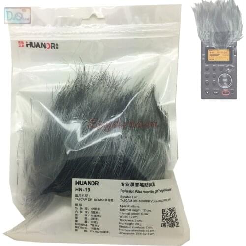Professional Outdoor Dusty MIC Furry Cover Windscreen Windshield Muff for TASCAM DR-100 MKII DR100 MK II Voice Deadcat MIC