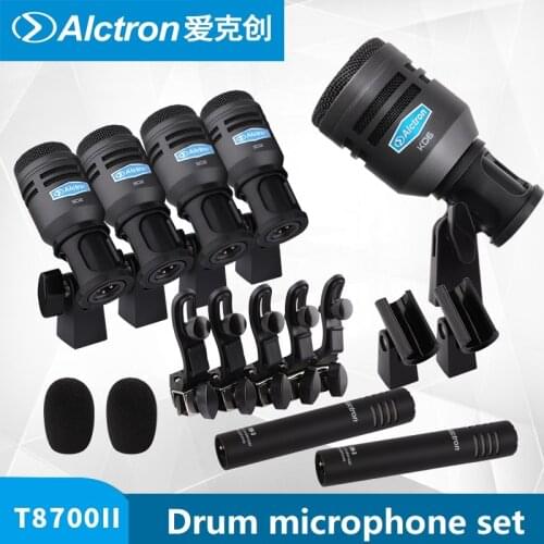 Alctron T8700II professional stage drum microphone set instrument performance drum set include KD6 SD2 DM-3 for jazz/strike drum