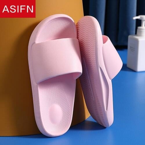 ASIFN Home Massage Women Slippers Ladies Flat Fashion Non-slip EVA Indoor Thick Sole Womens Slides Flip Flops Platform Shoes