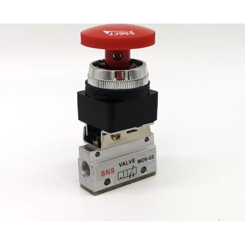 SNS Mechnical Valve MOV-03 Self-lock Type G1/8'' Thread 3/2 Port Normal Closed Control Valve