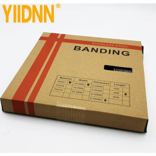 SUS201 Stainless Steel Banding Coil Strapping, Tensioning 5/8" x0.03" x 100",16mm*0.76mm*30m