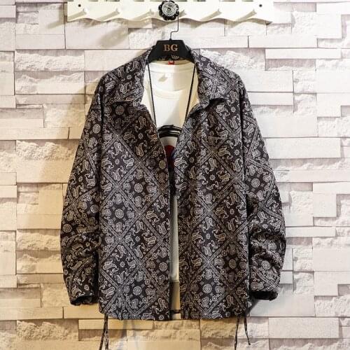 GlacialWhale Mens Sweatshirt Men 2021 Cashew flowers Patchwork Buttons Coat Hip Hop Japanese Streetwear Sweatshirts Hoodie Men