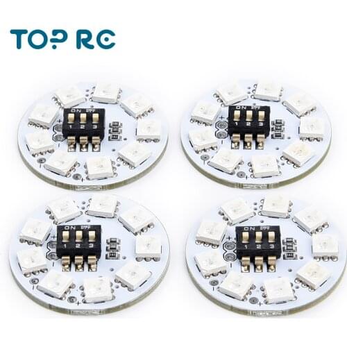 TOP RC 7 colors RGB LED X8-16V Light board navigation light for Quadcopter helicopter fixed wing RC Car DIY Drone