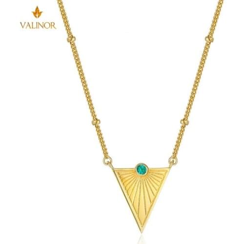Triangle light line necklace ladies geometric style clavicle chain simple and versatile 925 sterling silver HM038