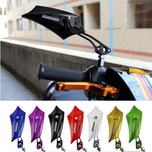 For Yamaha Honda Kawasaki 2Pcs Universial Motorcycle Accessories Left Right Side 8MM 10MM RearView Mirrors With Changable Screws