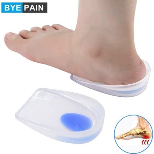 1Pair Silicone Heel Protector Pad for Shock Absorption Plantar Fasciitis Pain Relief Foot Care Insert Insole Reusable Cushion