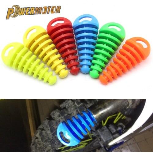 1PC Motorcycle Exhaust Pipe Tailpipe PVC Air-bleeder Plug Exhaust Silencer Muffler Wash Plug Pipe Protector Motocross