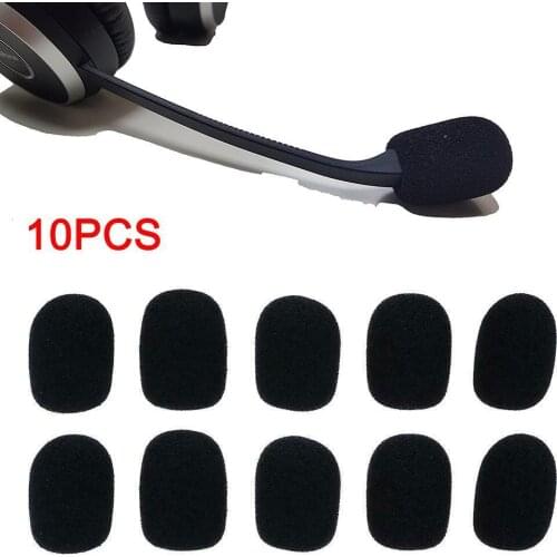 10pcs a Bag of Black Loudspeaker Microphone Sponge Cover Microphone Windproof Dustproof Sponge Cover 28*22*9mm