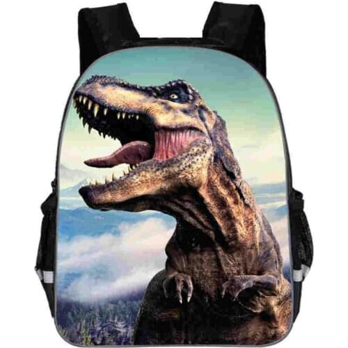 12 14 16 Inches Dinosaur World Backpack Animal Anime Jurassic Dragon School Bags Toddlers Boys Girls Teenager Mochila Gift Bolsa