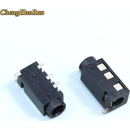 5PCS 3.5 MM headphone jack audio jack PJ-320 3-line pin female connector SMD stereo headphones PJ-320B