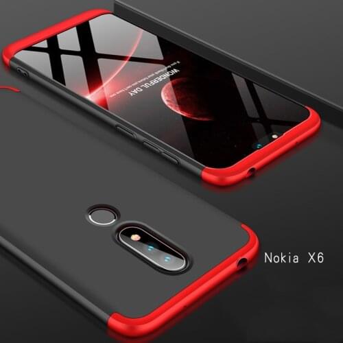 For Nokia X6 2018 Case 360 Degree Full Matte Drop-proof Cover Armor Cases For Nokia X6 2018 TA-1099 TA-1109 Phone Case Cover