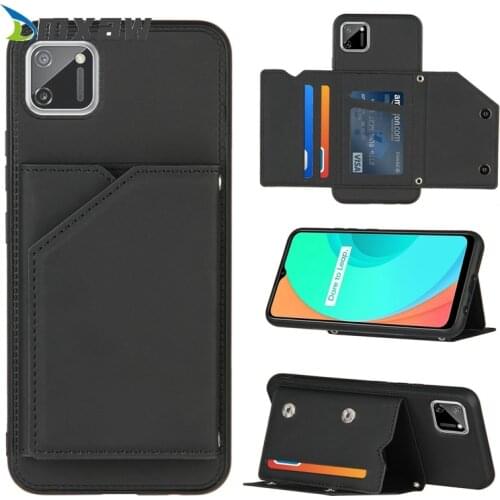 Pure skin feel Leather Wallet For OPPO A93 F17 Pro A53 A9 A5 2020 A92 A72 A52 Phone Case Credit Bank Card Holder Back Cover
