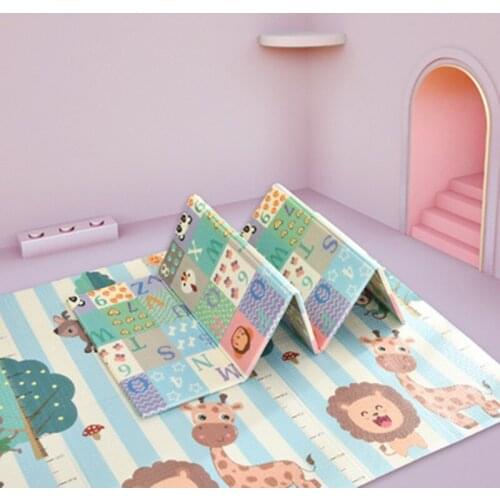 Child Floor Cushion Foldable Baby Play Mat 1cm Thick Toddlers Crawling Pad Waterproof XPE Foam Soft Floor Rug Educational Toys