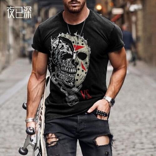 2021 Summer American Flag Print Mens Casual Fashion T-shirt Round Neck Loose Oversize Muscle Streetwear Clothing Mans Tshirt